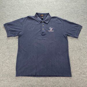 Houston Texans Polo‎ Shirt Mens Large Blue Short Sleeve NFL Football Sports